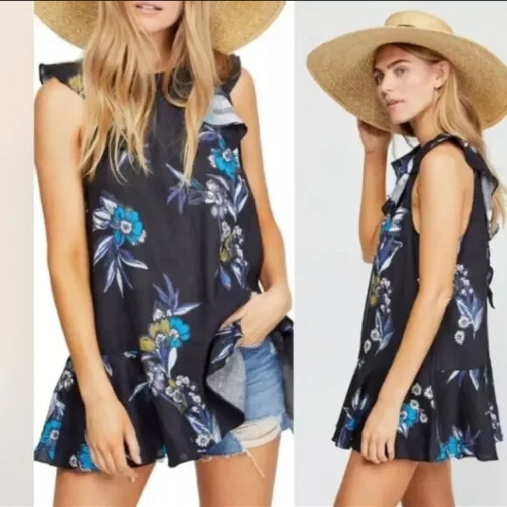 Free People Summer in Tulum Linen Blend Top/Tunic/Mini Dress